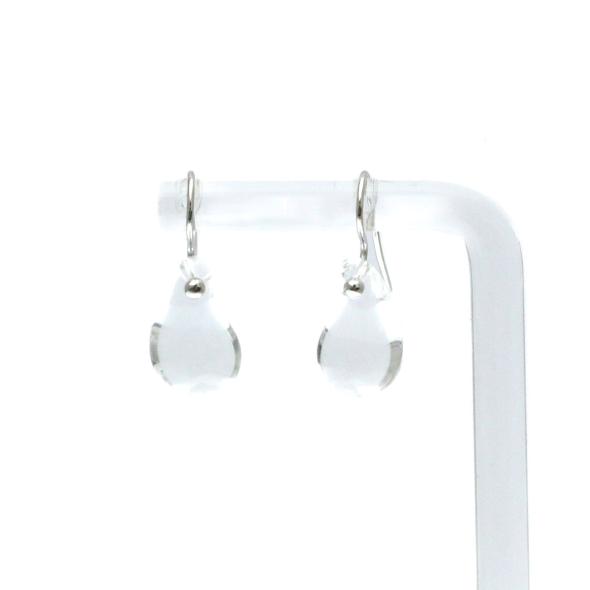 Tiffany & Co. Elsa Peretti Teardrop Platinum With Crystal Silver Platinum Earrings Jewelry (Pre-Owned)