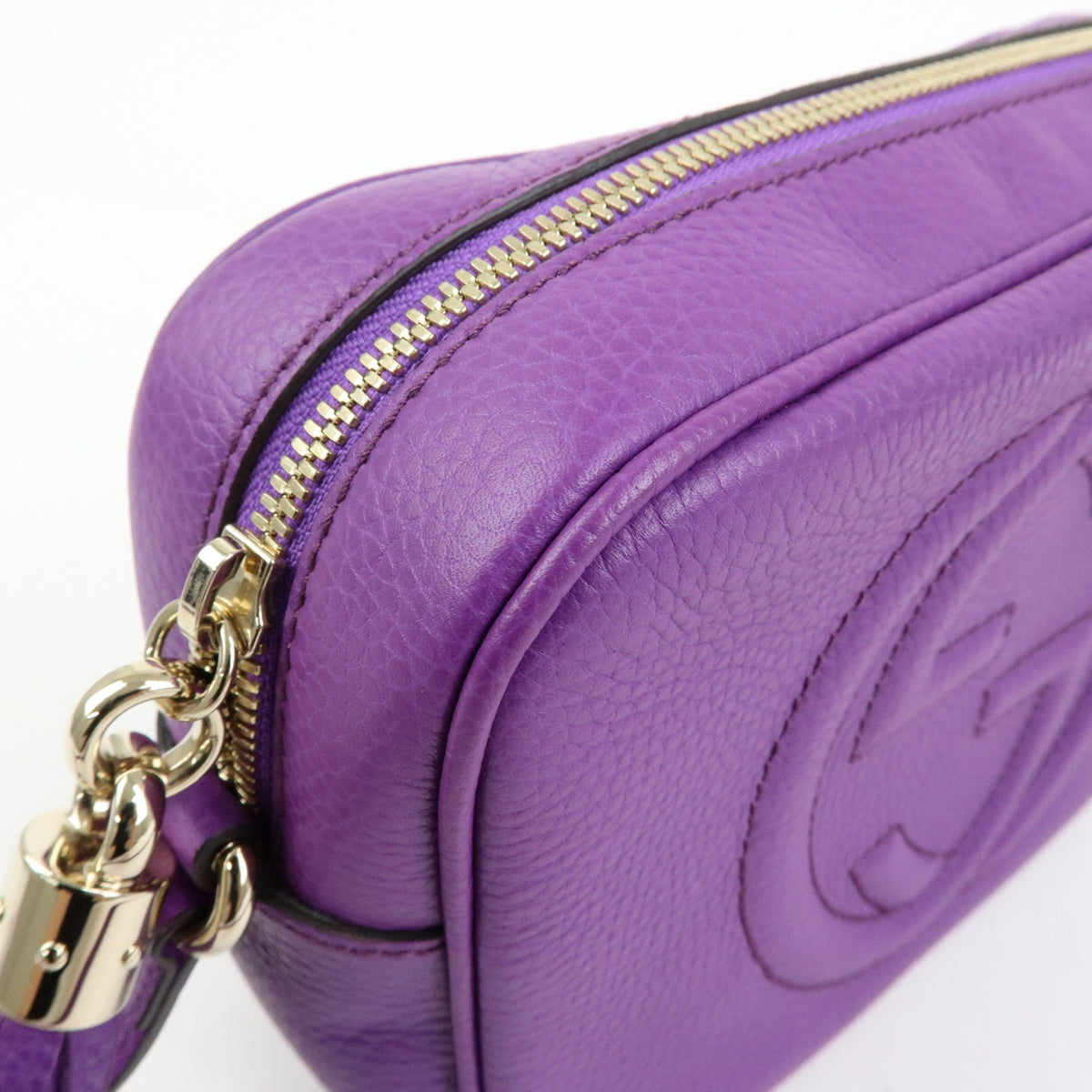 Gucci Soho Disco Leather Purple Leather Crossbody Bag Bag (Pre-Owned)