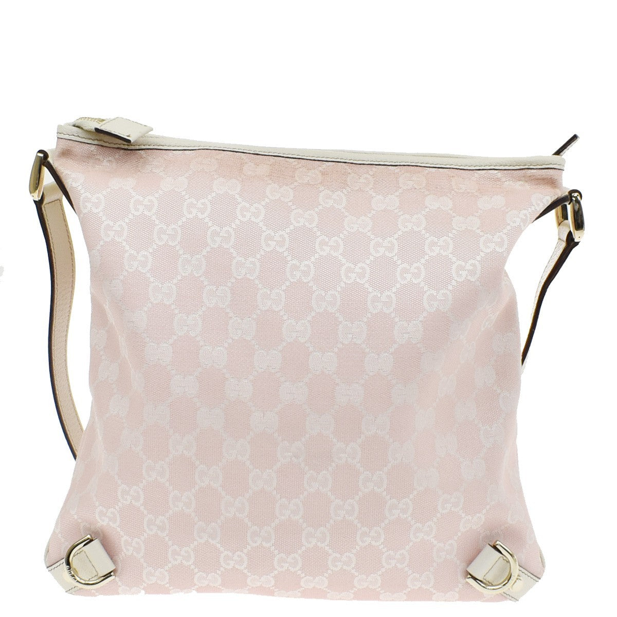 Gucci Abbey D-Ring Messenger Gg Canvas Pink Canvas Handbag (Pre-Owned)