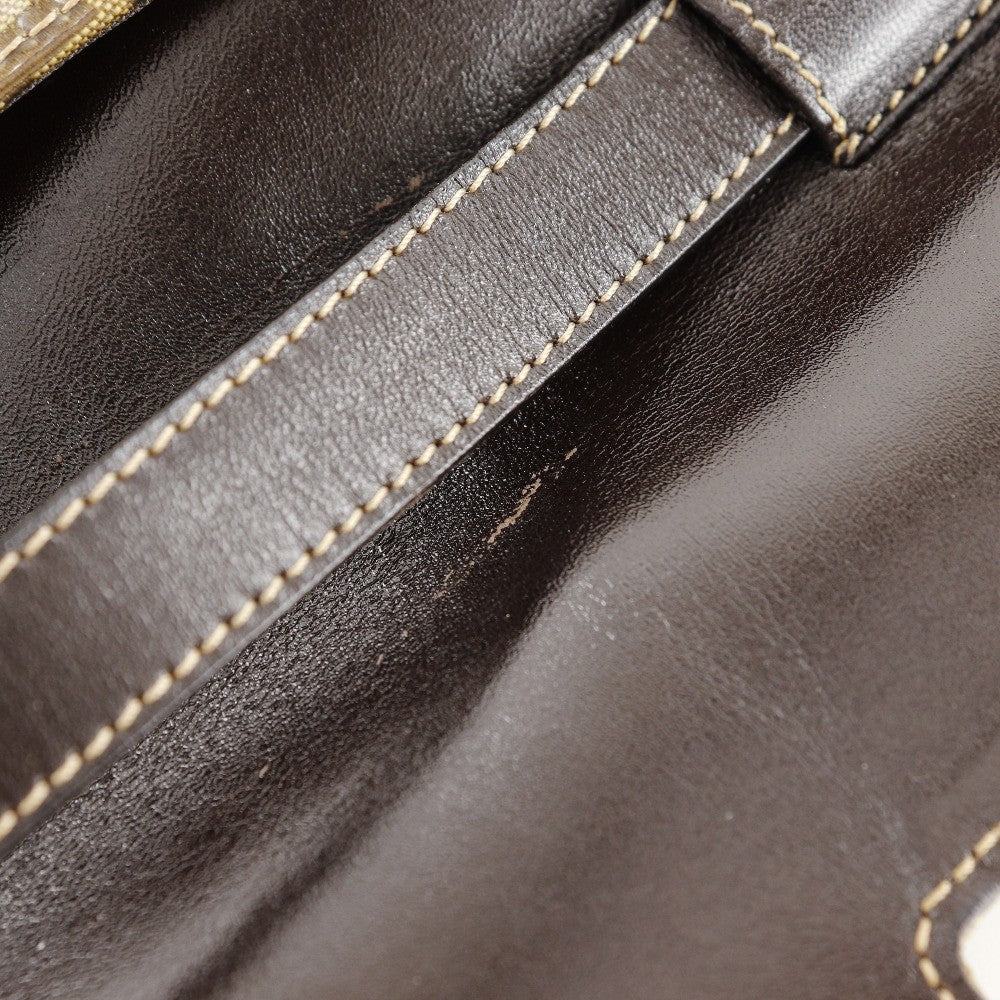 Fendi Zucchino Mamma Baguette Vinyl Brown Plastic Shoulder Bag Bag (Pre-Owned)