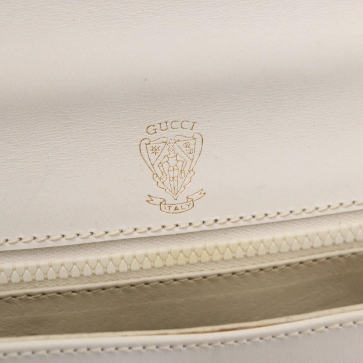 Gucci Shoulder Leather White Leather Shoulder Bag Bag (Pre-Owned)
