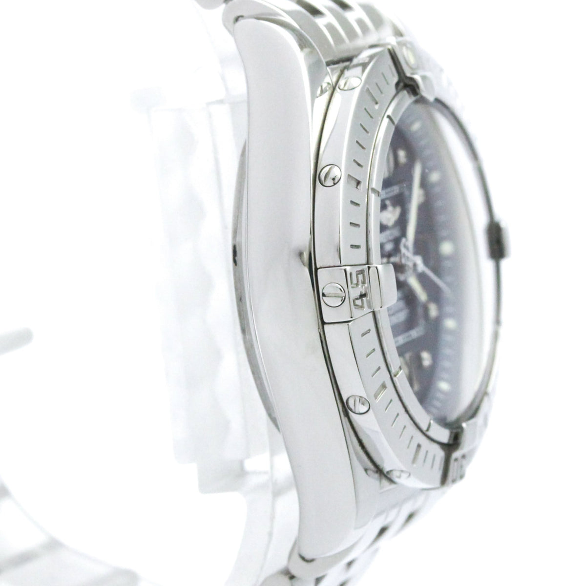 Breitling Cockpit Quartz Stainless Steel With Diamond Bezel Watch (Pre-Owned)