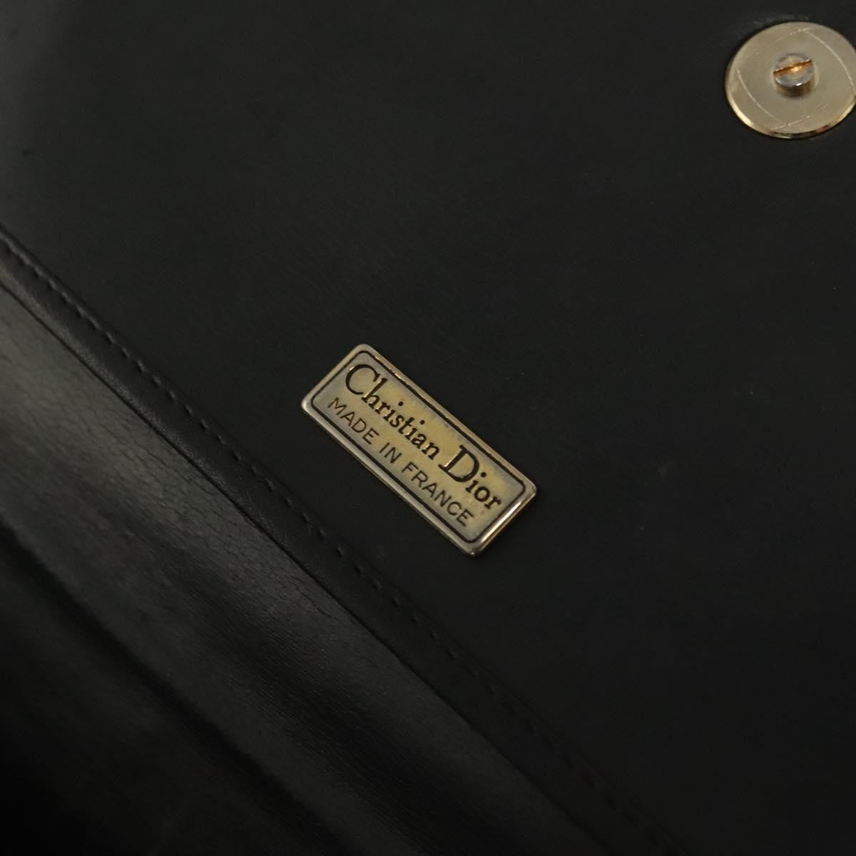 Christian Dior Vintage Trotter Leather Black Leather Clutche & Pouche Bag (Pre-Owned)