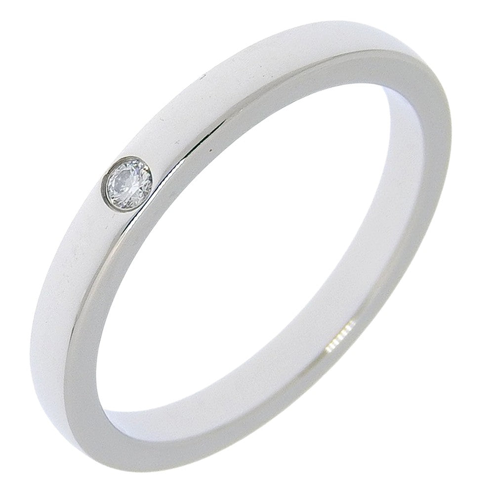 Cartier C De Cartier Wedding Band Platinum With Diamond Silver Platinum Ring Jewelry (Pre-Owned)