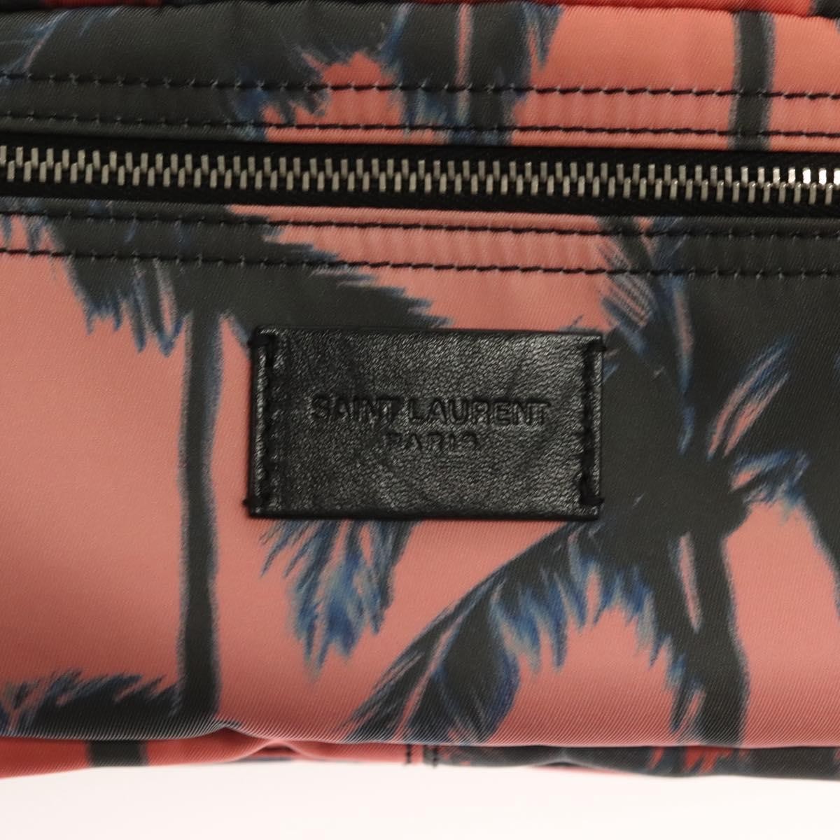 Saint Laurent Front Pocket Waist Printed Nylon Pink Nylon Shoulder Bag Bag (Pre-Owned)