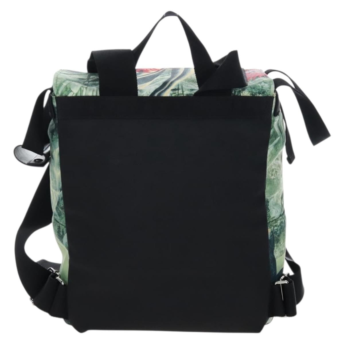 Valentino Garavani X Roger Dean Dragon Printed Nylon Green Nylon Backpack Bag (Pre-Owned)