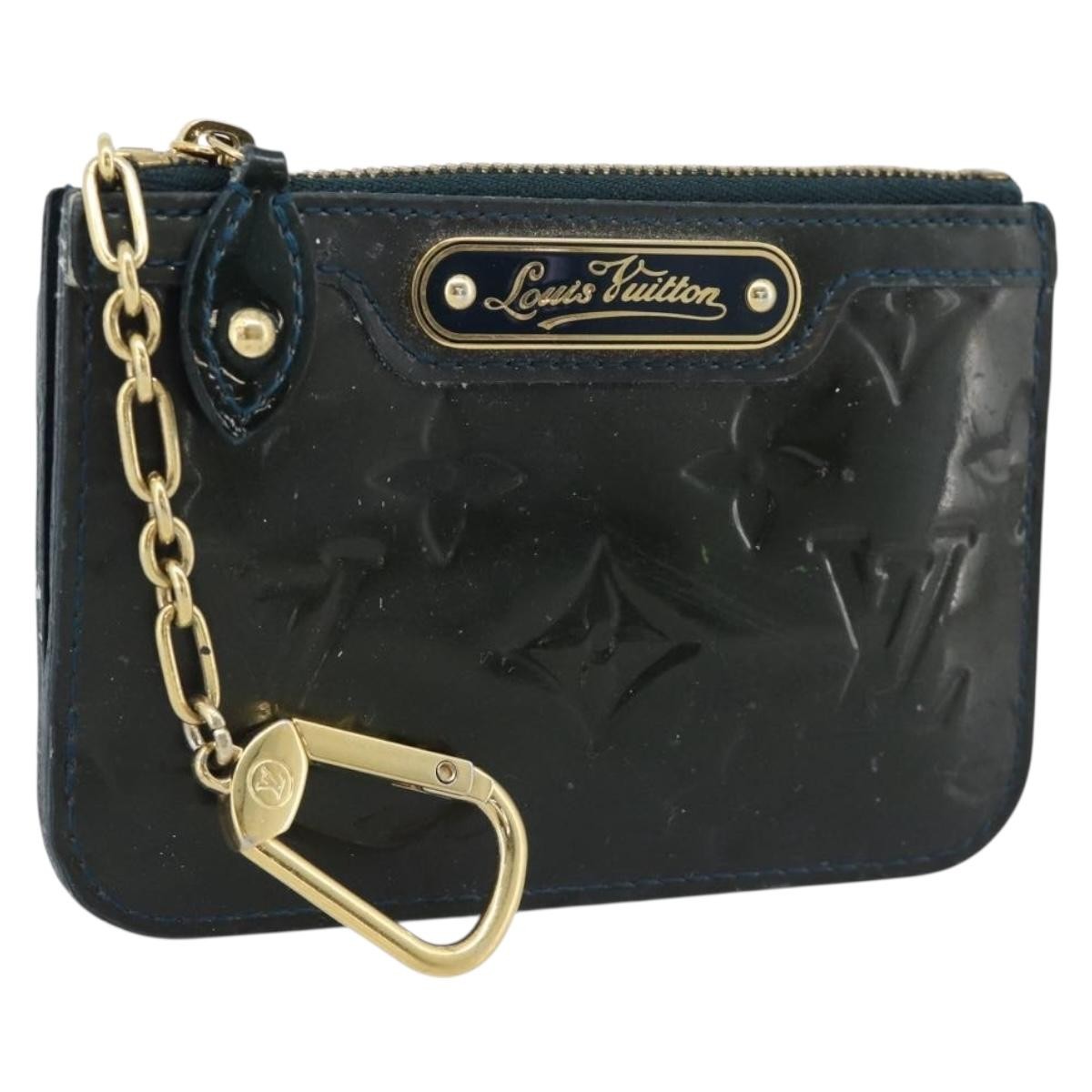Louis Vuitton Pochette Clés Nm Monogram Vernis Patent Leather Blue Patent_Leather Wallets Accessory (Pre-Owned)