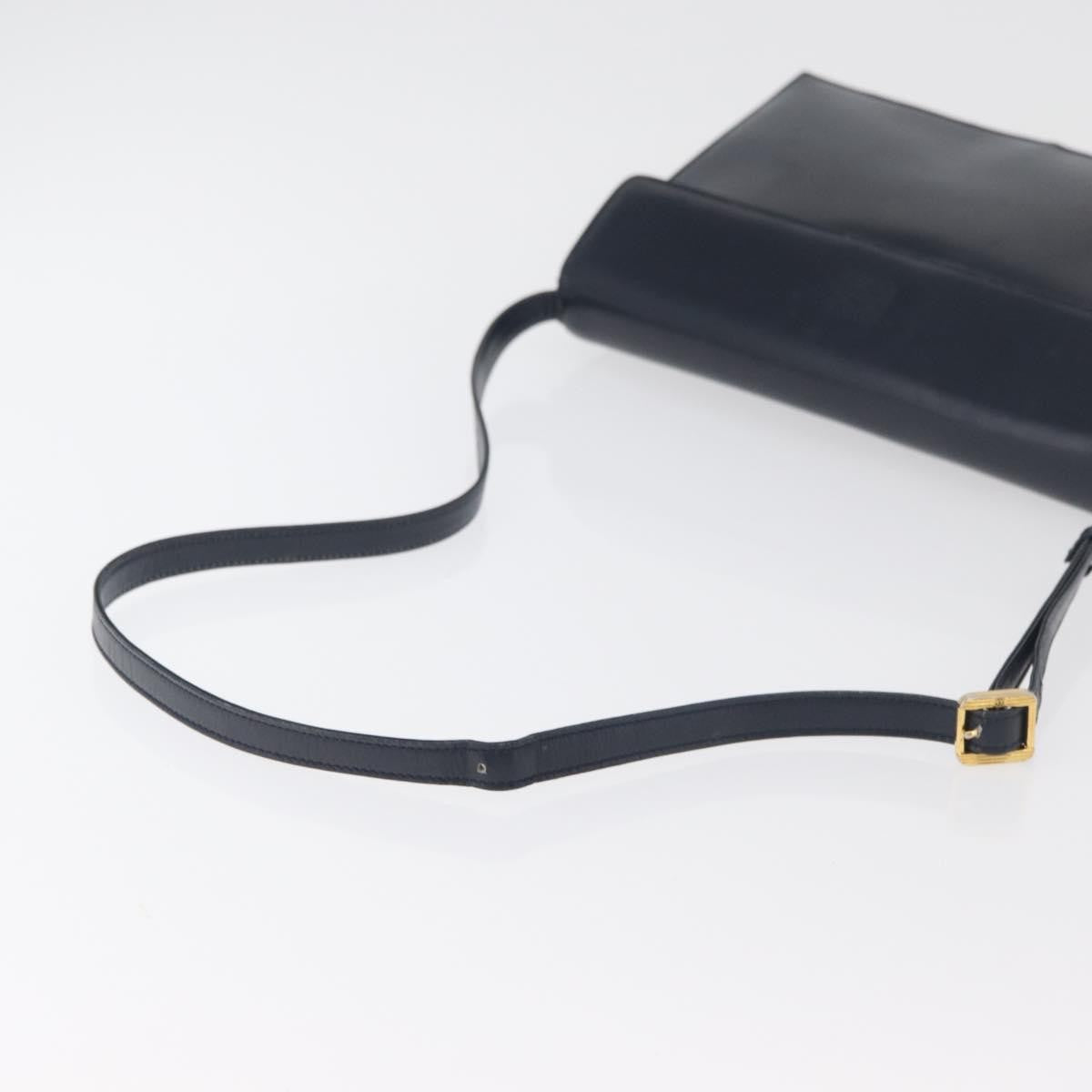 Loewe Anagram Leather Navy Leather Shoulder Bag Bag (Pre-Owned)