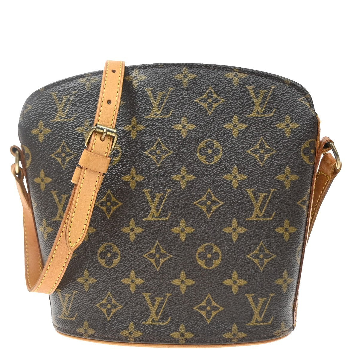 Louis Vuitton Drouot Monogram Canvas Brown Canvas Shoulder Bag Bag (Pre-Owned)