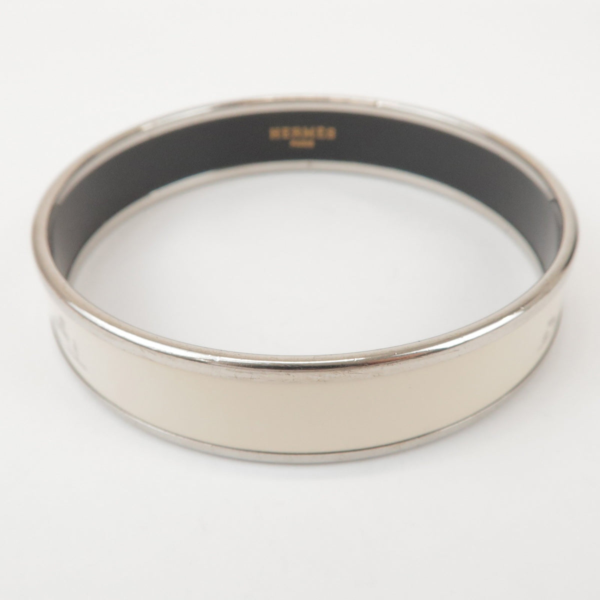 Hermes Caleche Bangle Enamel Silver Silver_Plated Bracelet Jewelry (Pre-Owned)