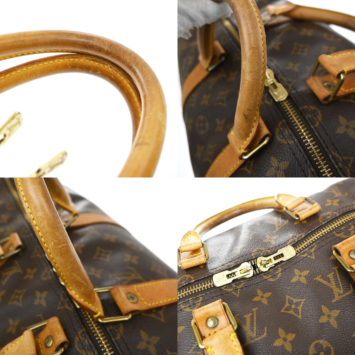 Louis Vuitton Keepall Monogram Brown Canvas Travel Bag Bag (Pre-Owned)