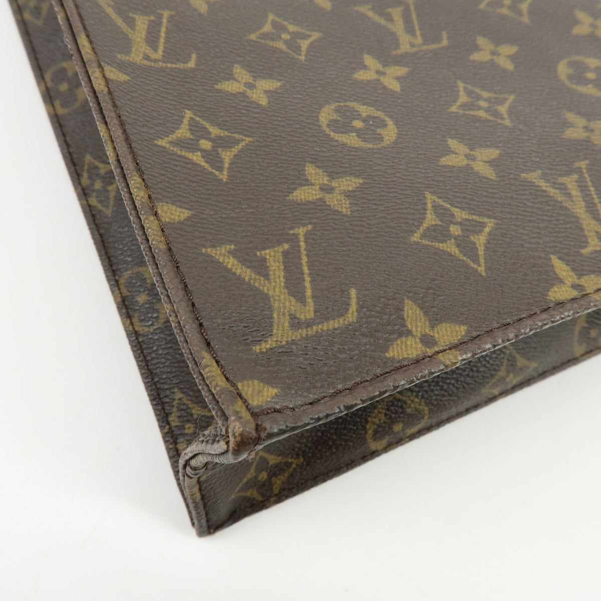 Louis Vuitton Vintage Sac Plat Monogram Canvas Brown Canvas Handbag (Pre-Owned)