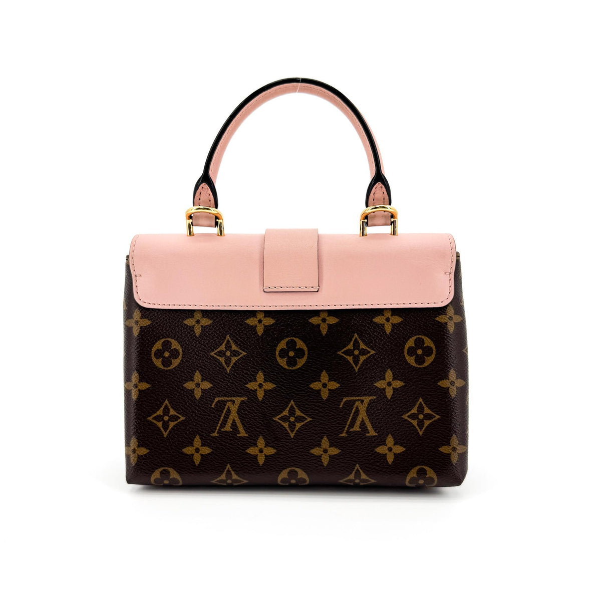 Louis Vuitton Braided Handle Locky Monogram Canvas With Leather Brown Canvas Handbag (Pre-Owned)