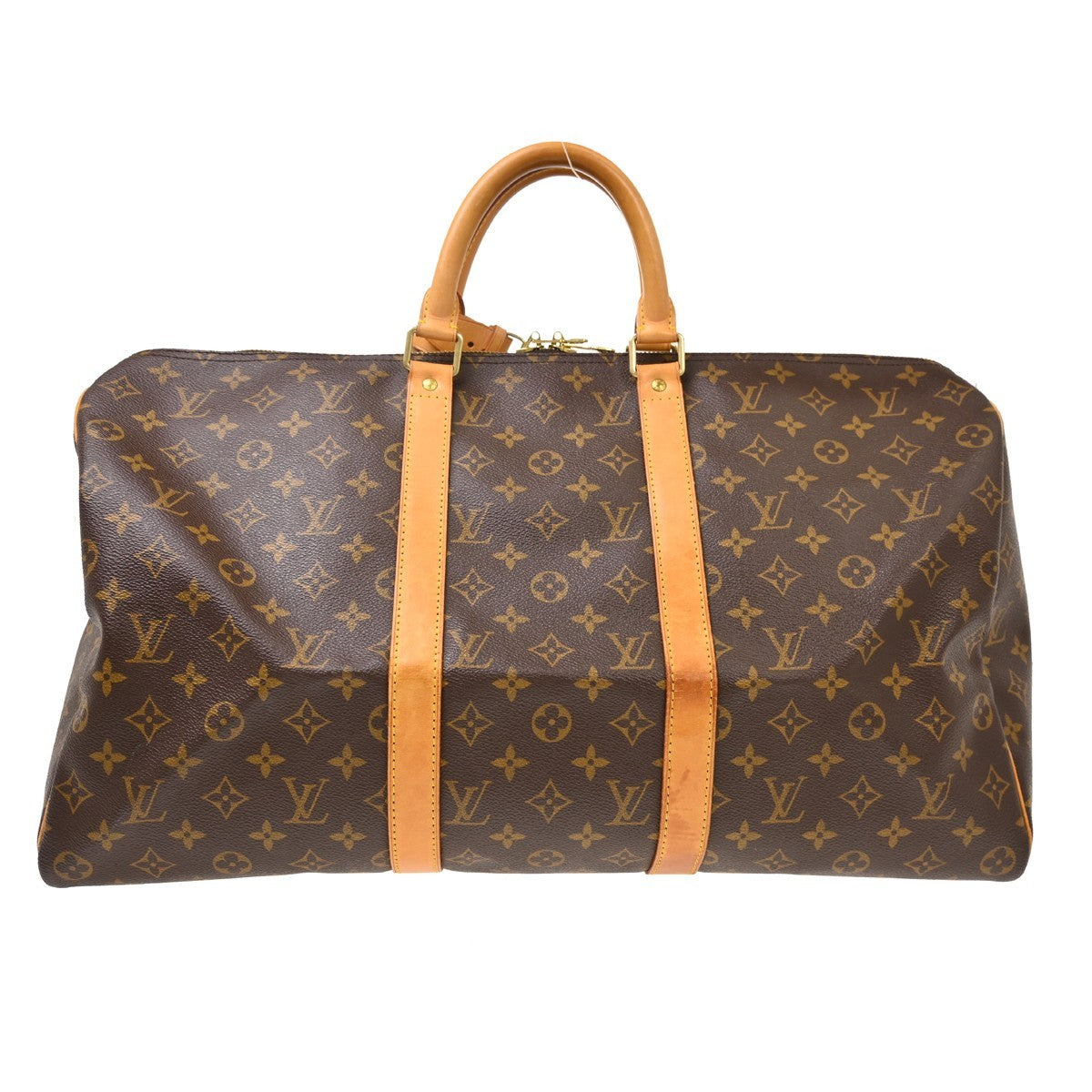 Louis Vuitton Keepall Canvas Brown Canvas Travel Bag Bag (Pre-Owned)
