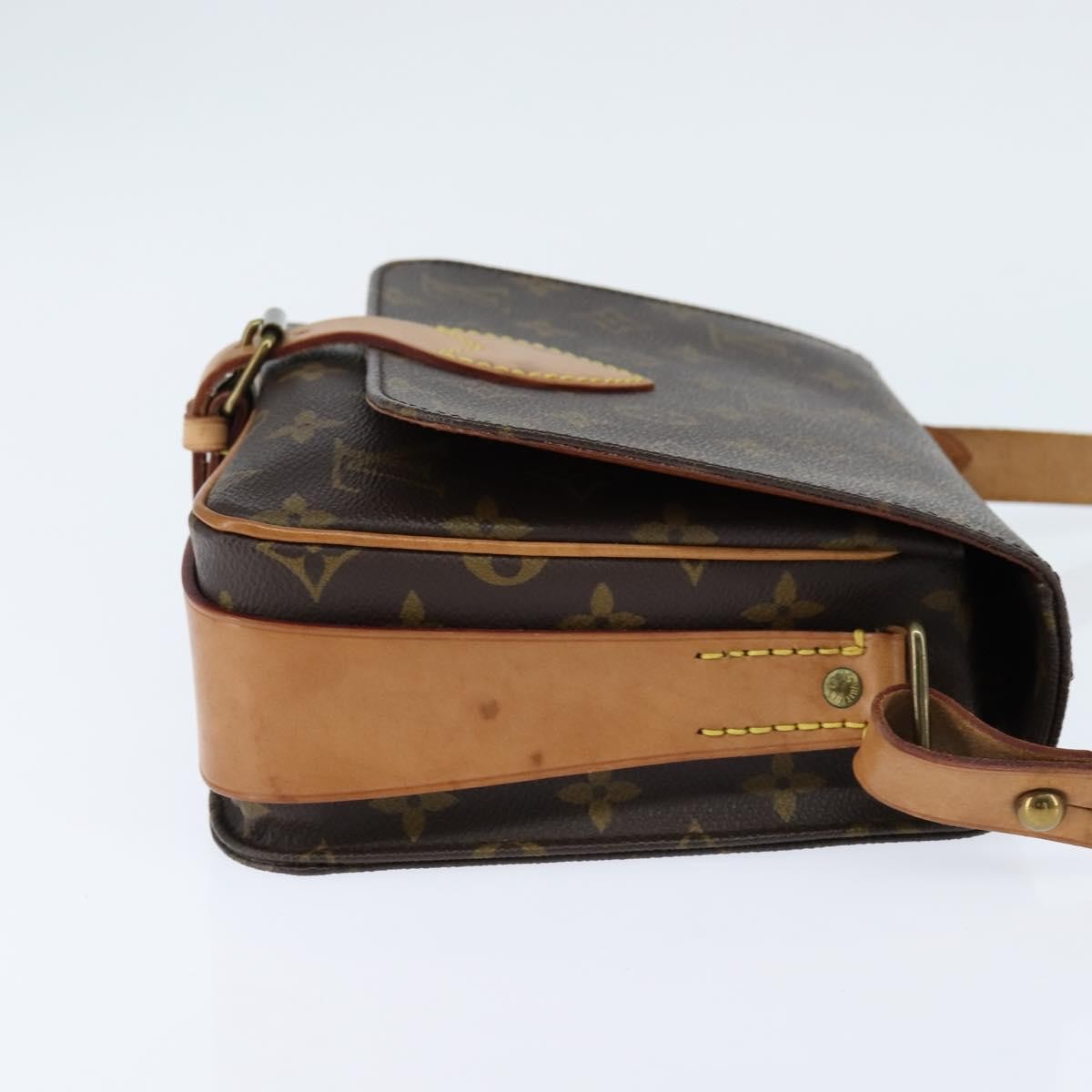 Louis Vuitton Cartouchiere Monogram Canvas Brown Canvas Shoulder Bag Bag (Pre-Owned)