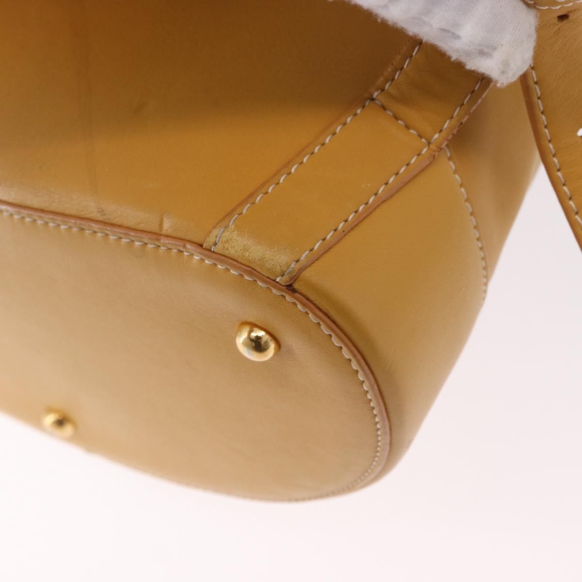 Loewe Anton Leather Yellow Leather Backpack Bag (Pre-Owned)