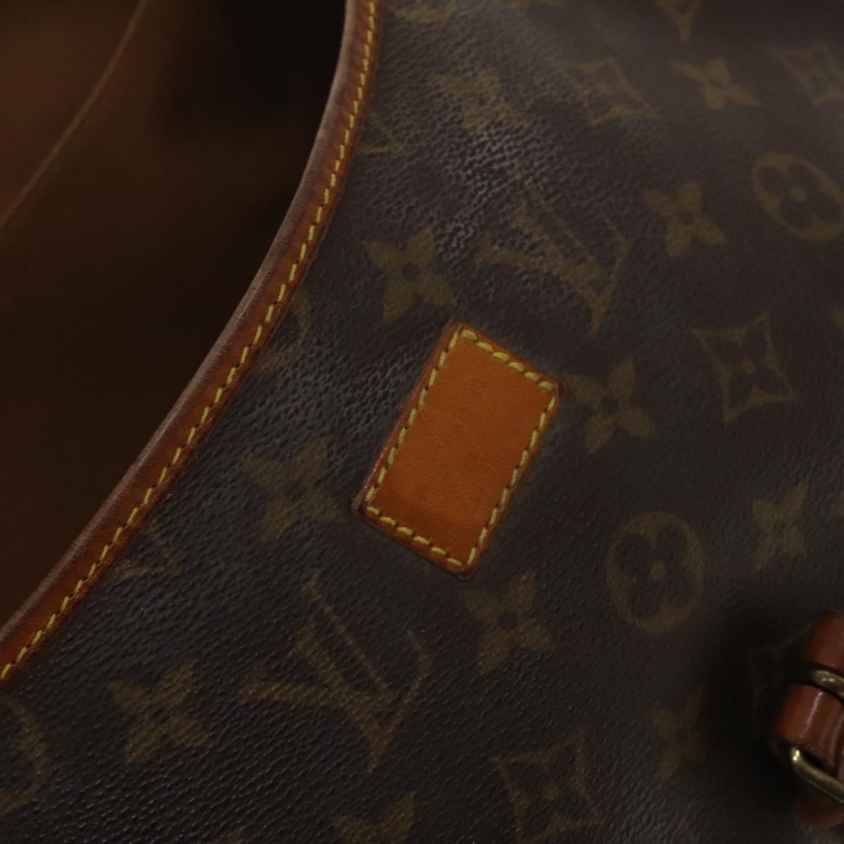 Louis Vuitton Saumur Monogram Canvas Brown Canvas Shoulder Bag Bag (Pre-Owned)