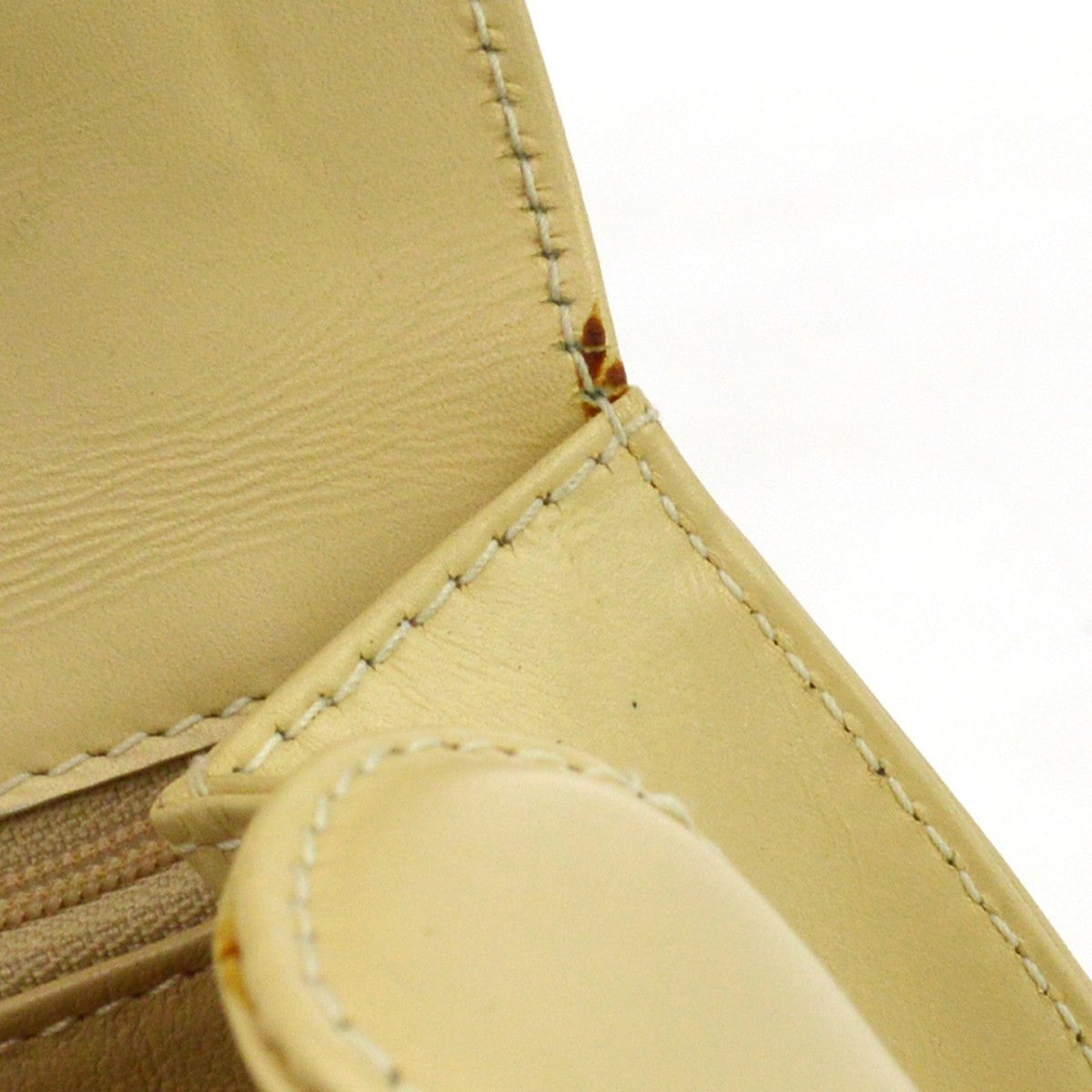 Gucci Vintage Bamboo Top Handle Leather Beige Leather Handbag (Pre-Owned)
