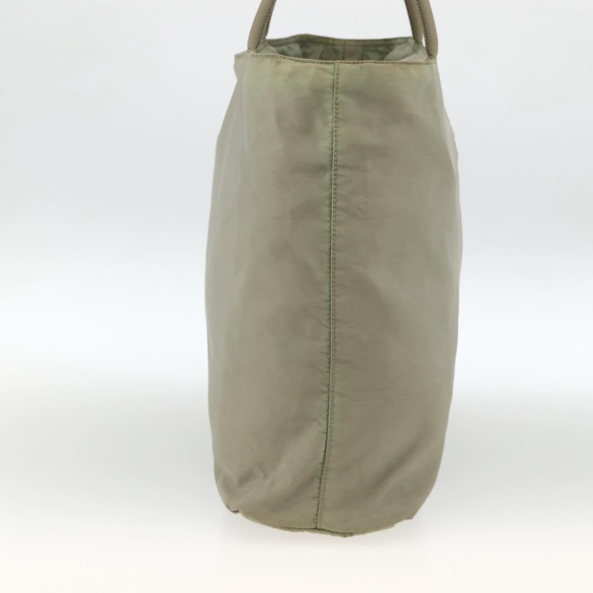 Prada Vintage Tote Tessuto Beige Nylon Tote Bag Bag (Pre-Owned)