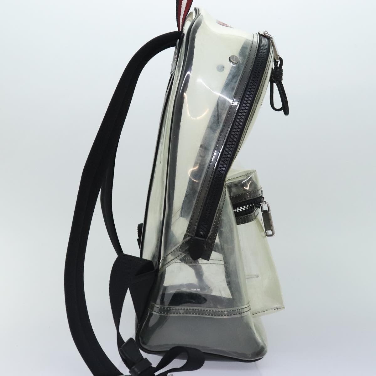 Bally Vintage Vinyl Transparent Plastic Backpack Bag (Pre-Owned)