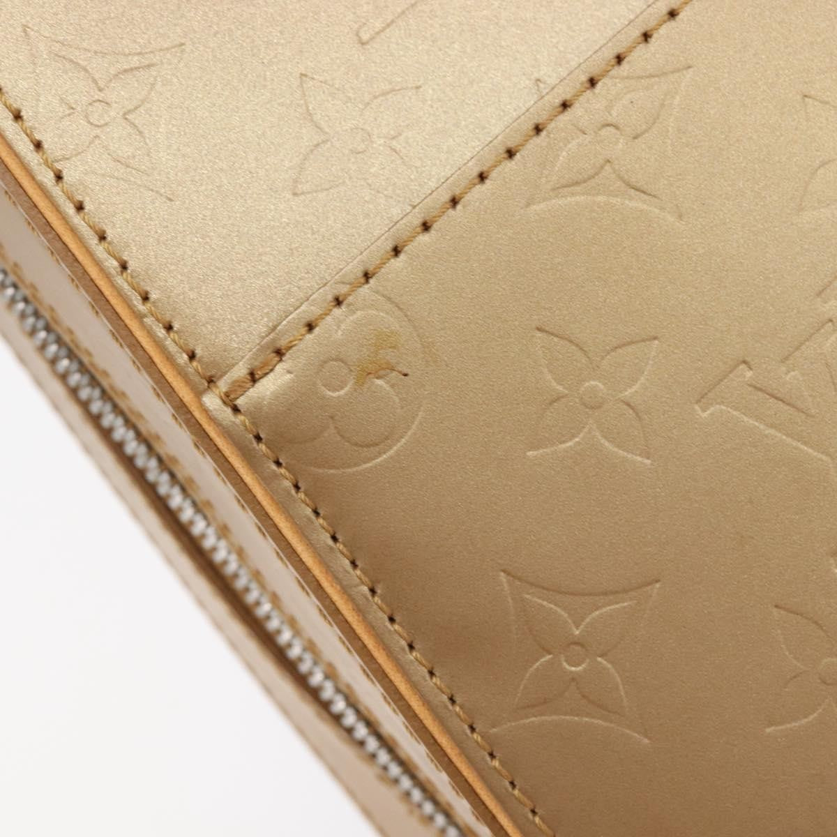 Louis Vuitton Mat Malden Monogram Vernis Beige Canvas Handbag (Pre-Owned)