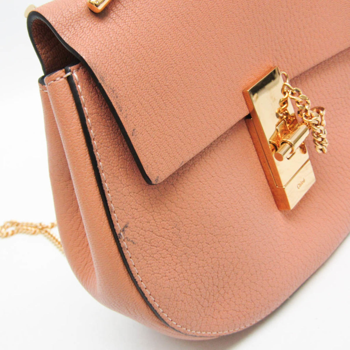 Chloe Drew Leather Orange Leather Crossbody Bag Bag (Pre-Owned)