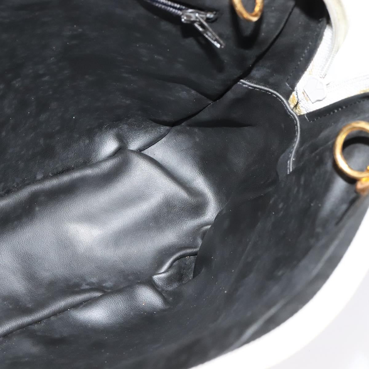 Bally Vintage Chain Quilted Leather Ecru Leather Shoulder Bag Bag (Pre-Owned)