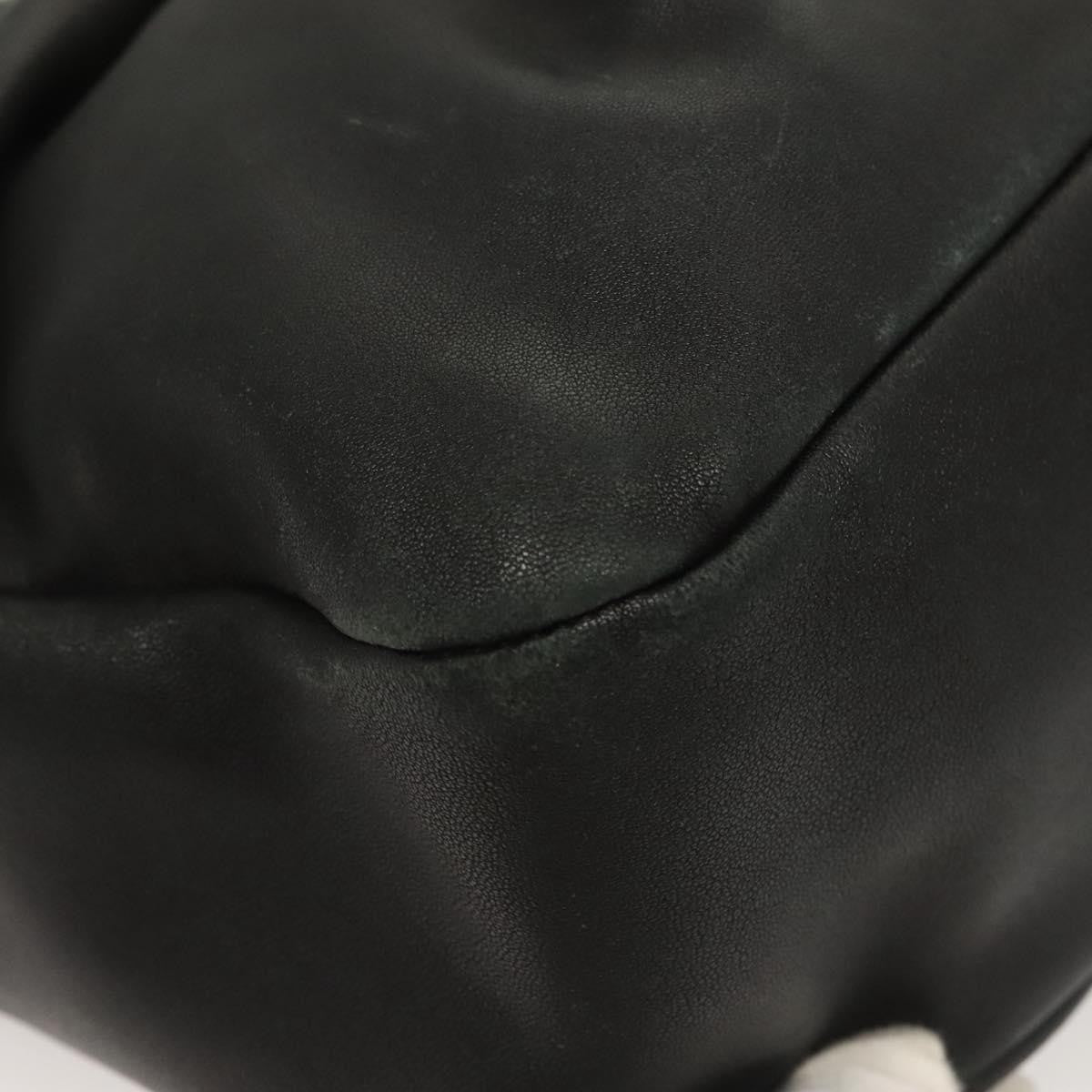 Salvatore Ferragamo Vala Leather Black Leather Handbag (Pre-Owned)