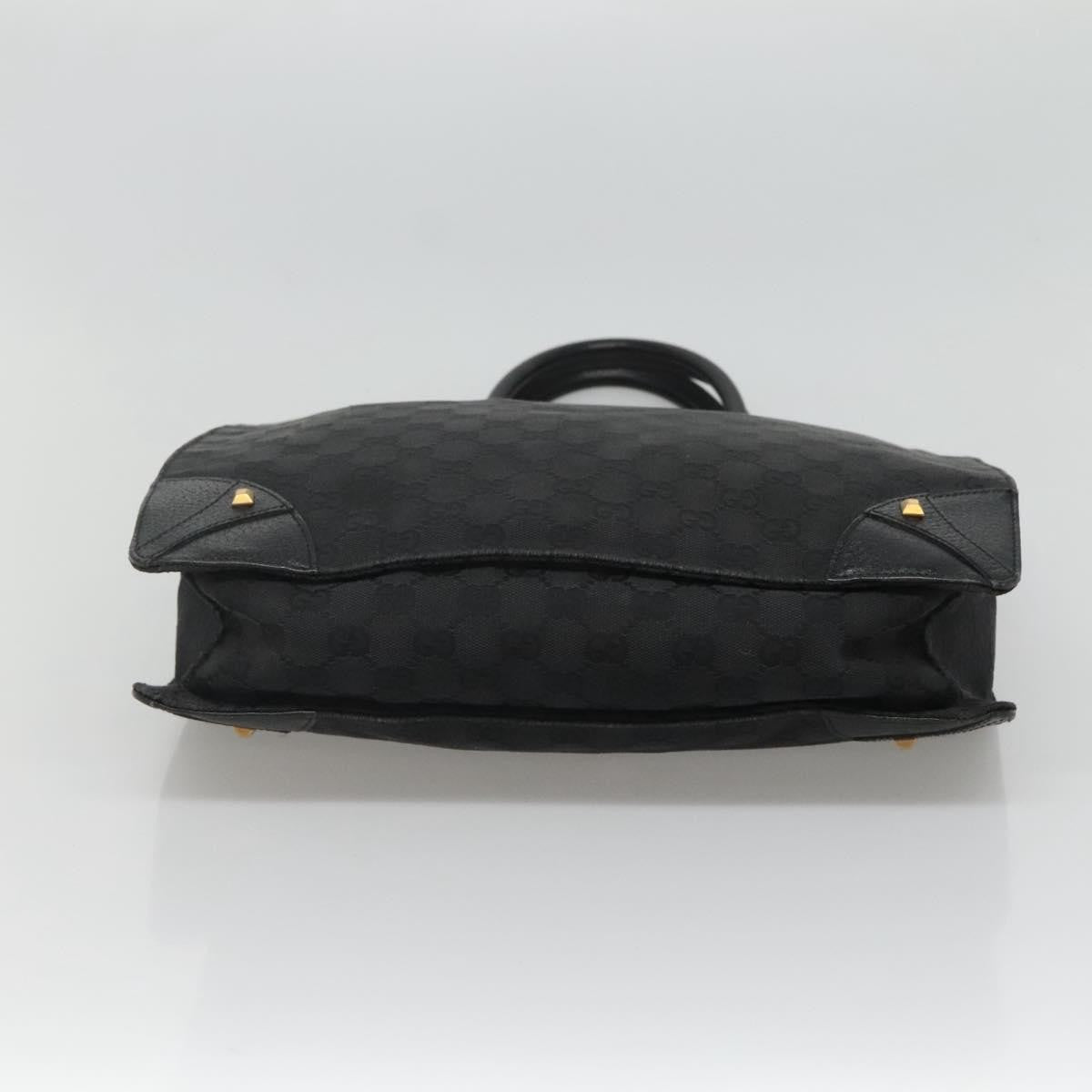 Gucci Nailhead Tote Gg Canvas And Leather Black Canvas Tote Bag Bag (Pre-Owned)