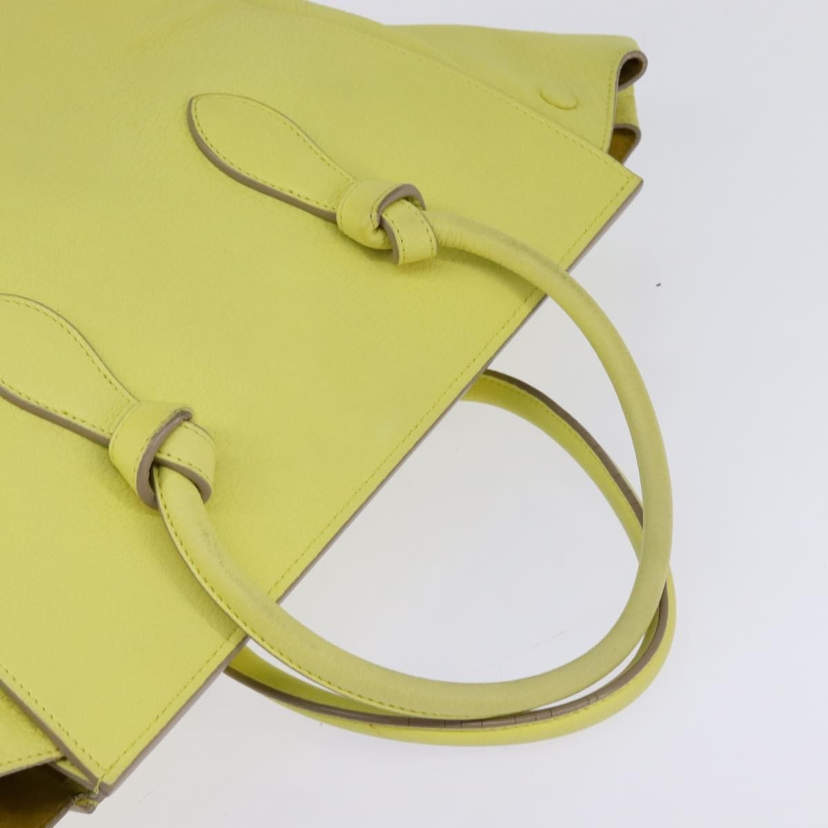 Celine Tie Knot Smooth Leather Yellow Leather Bag (Pre-Owned)