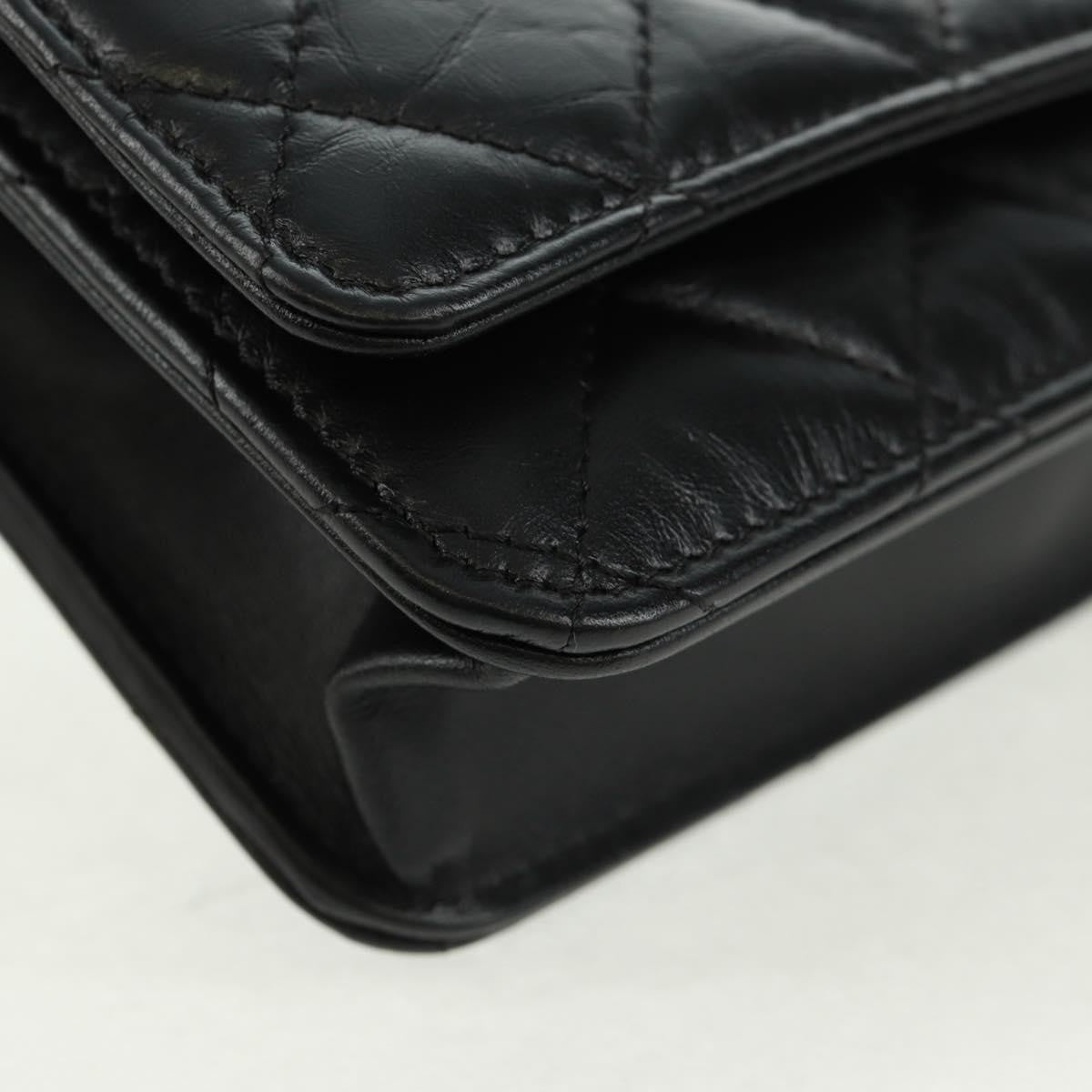 Chanel Lucky Charms Reissue 2.55 Flap Leather Black Leather Shoulder Bag Bag (Pre-Owned)