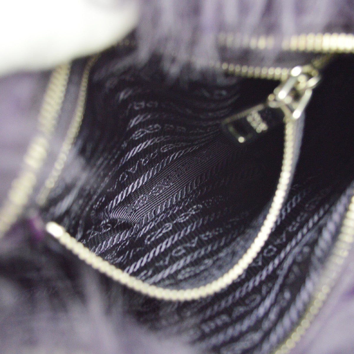Prada Clutch Faux Fur Purple Fur Clutche & Pouche Bag (Pre-Owned)