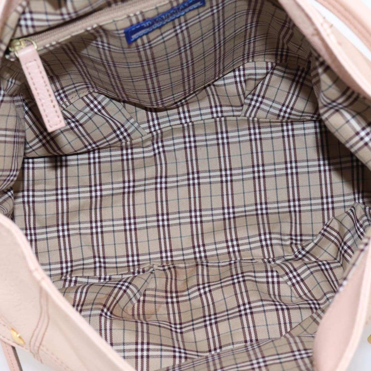 Burberry Blue Label Leather Pink Leather Shoulder Bag Bag (Pre-Owned)