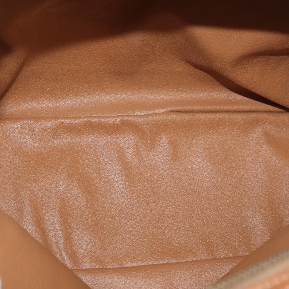 Celine Backpack Leather Brown Canvas Backpack Bag (Pre-Owned)
