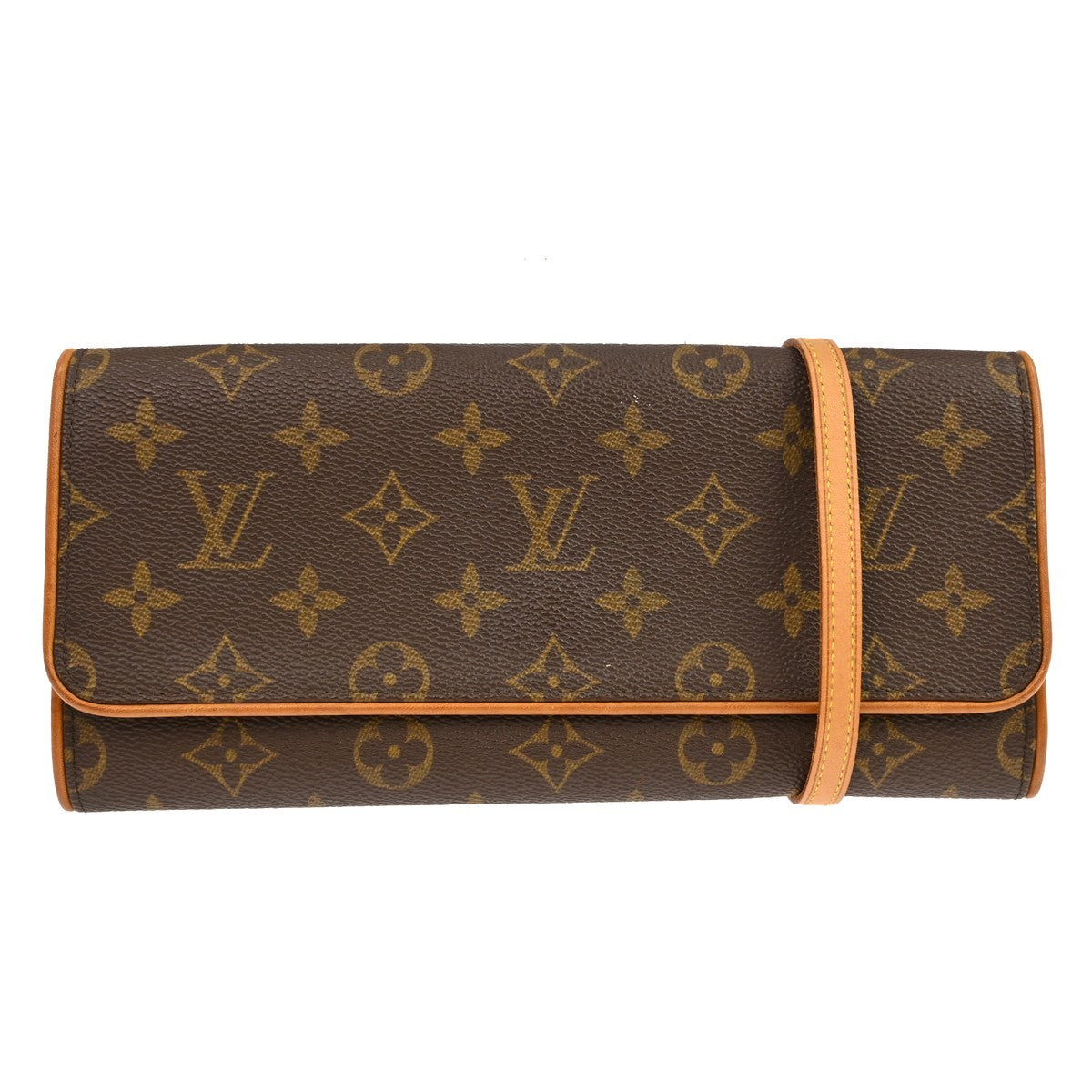 Louis Vuitton Twin Monogram Canvas Brown Canvas Clutche & Pouche Bag (Pre-Owned)