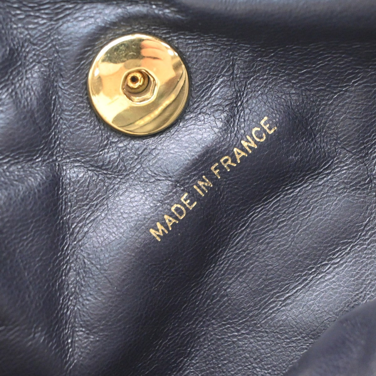 Chanel Duma Drawstring Quilted Leather Navy Leather Backpack Bag (Pre-Owned)