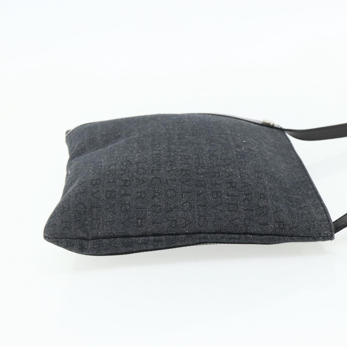 Bvlgari Logomania Canvas Blue Canvas Shoulder Bag Bag (Pre-Owned)