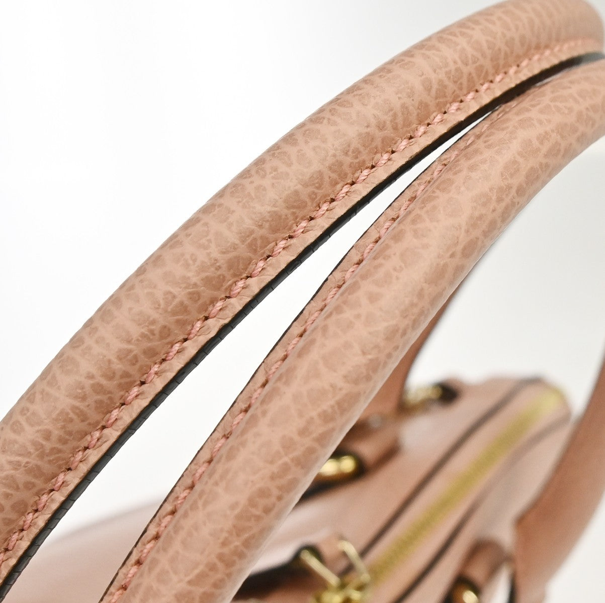 Gucci Gg Charm Convertible Dome Satchel Leather Pink Leather Handbag (Pre-Owned)