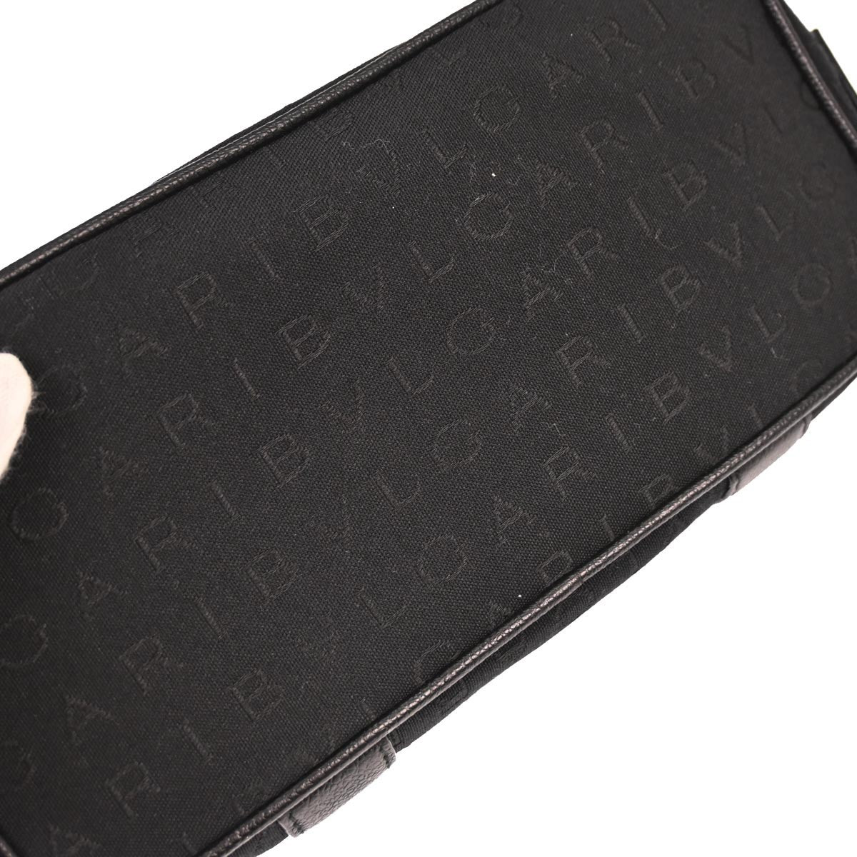 Bvlgari Logomania Canvas Black Canvas Handbag (Pre-Owned)