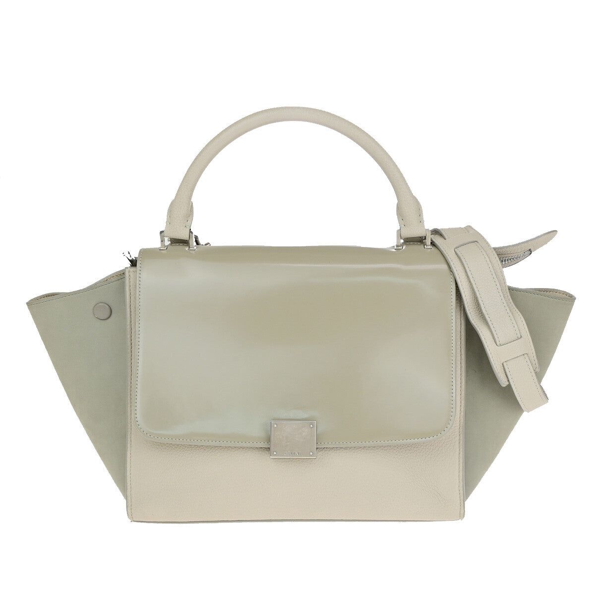 Celine Trapeze Leather Beige Leather Handbag (Pre-Owned)