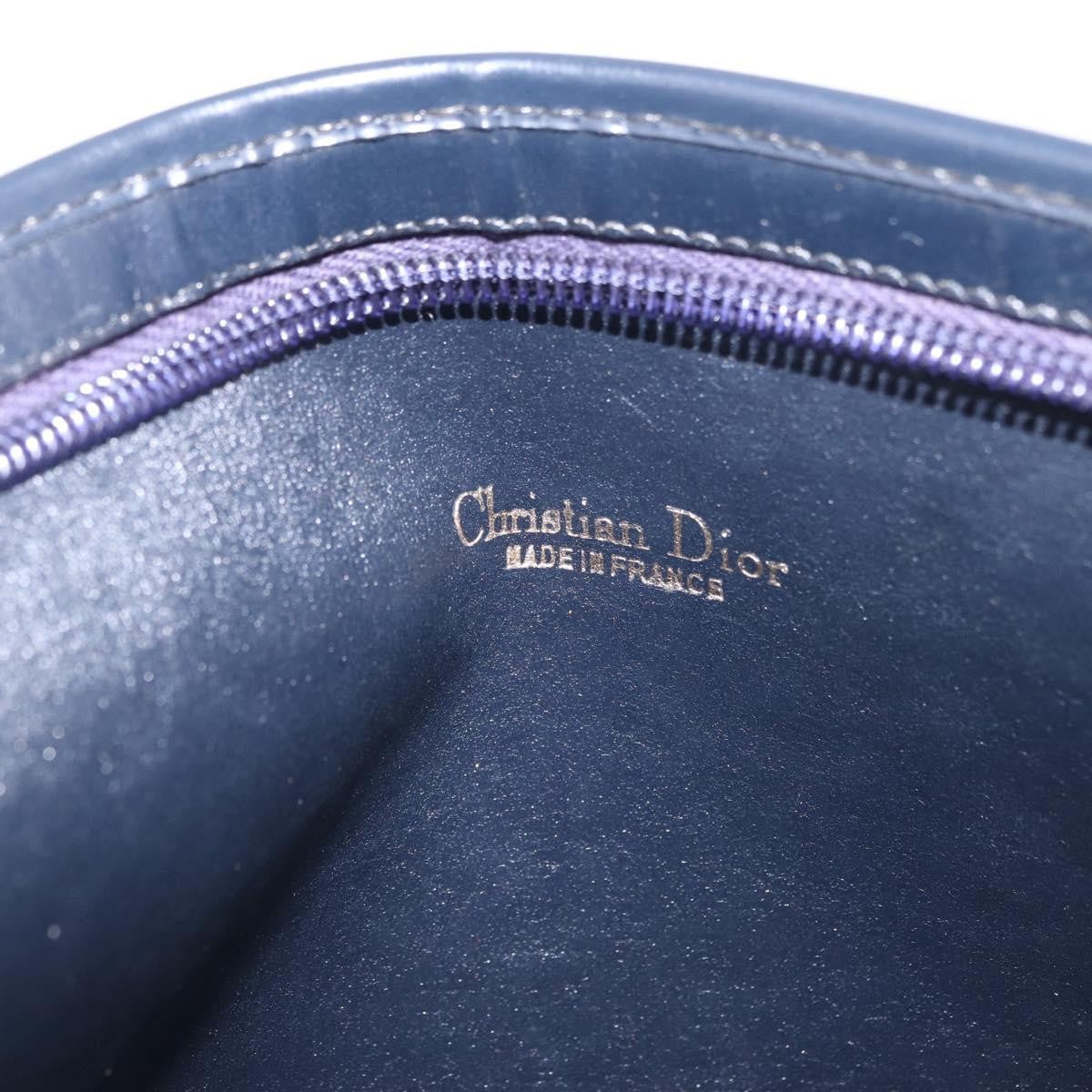 Christian Dior Trotter Shoulder Canvas Navy Canvas Handbag (Pre-Owned)