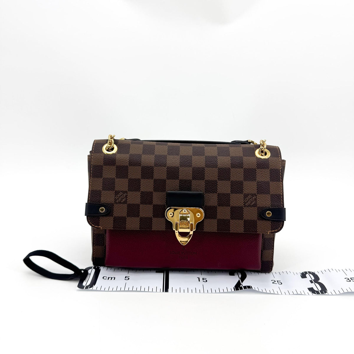 Louis Vuitton Vavin Damier With Leather Brown Canvas Tote Bag Bag (Pre-Owned)