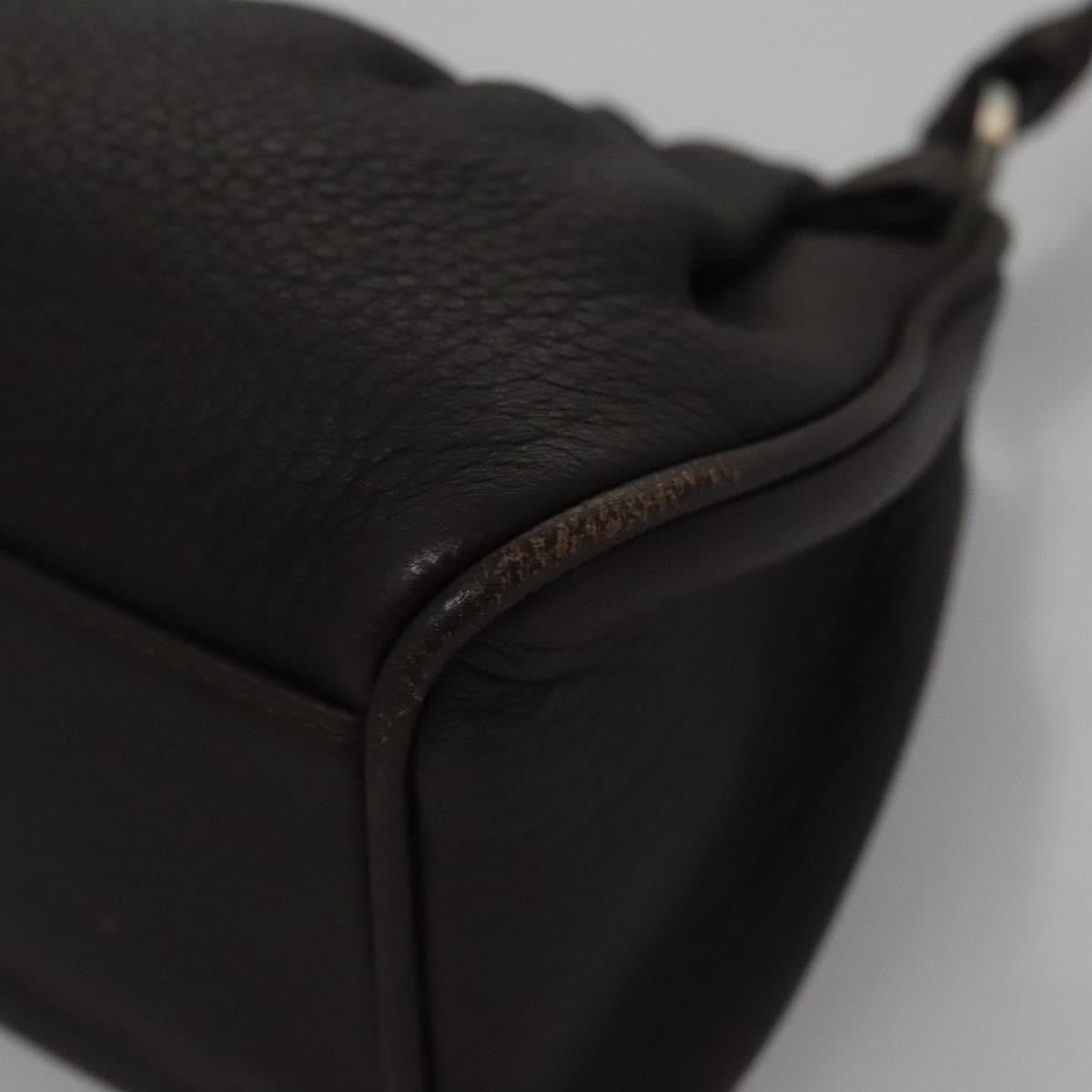 Bvlgari Handbag Leather Brown Leather Handbag (Pre-Owned)