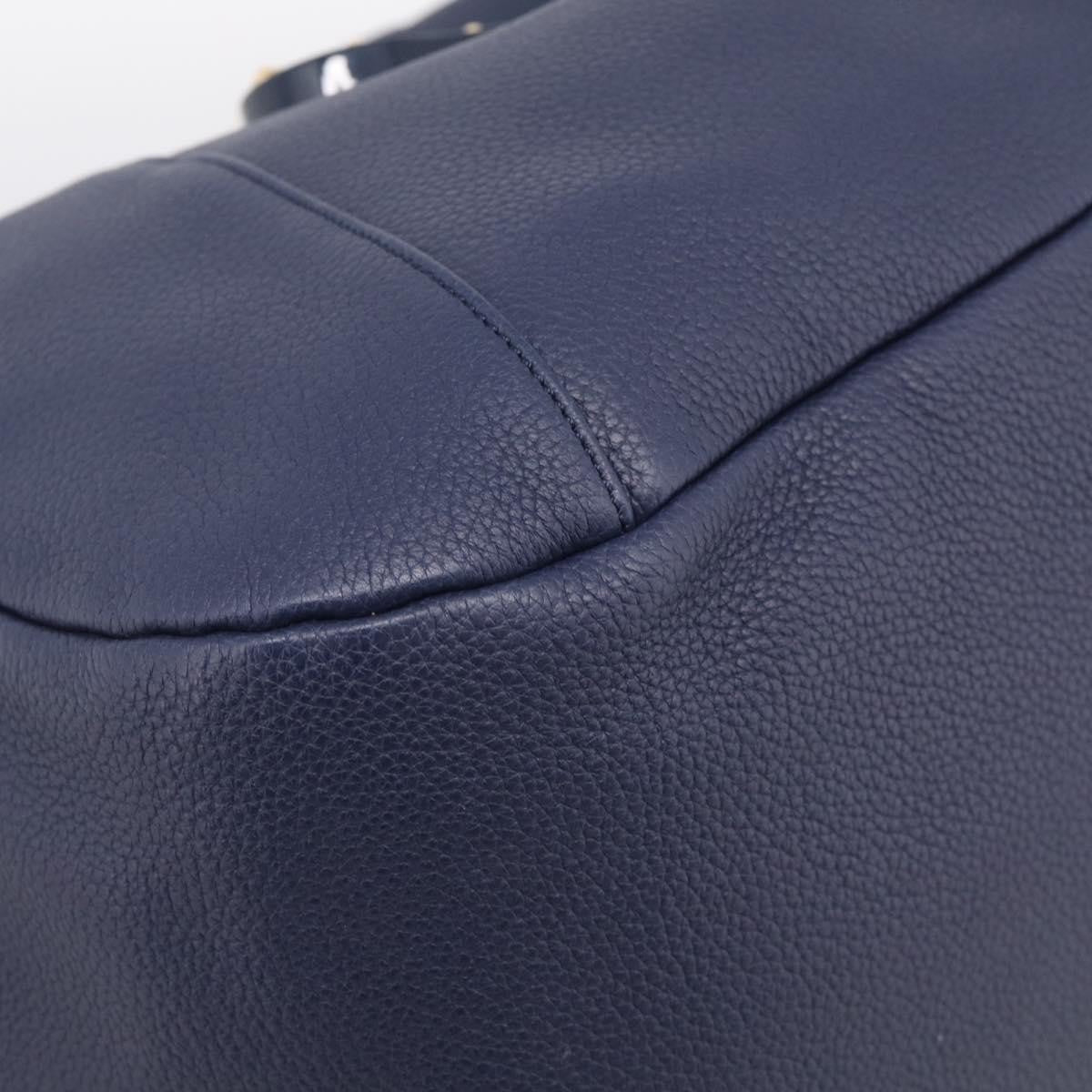 Loewe Calle Hobo Leather Navy Leather Shoulder Bag Bag (Pre-Owned)