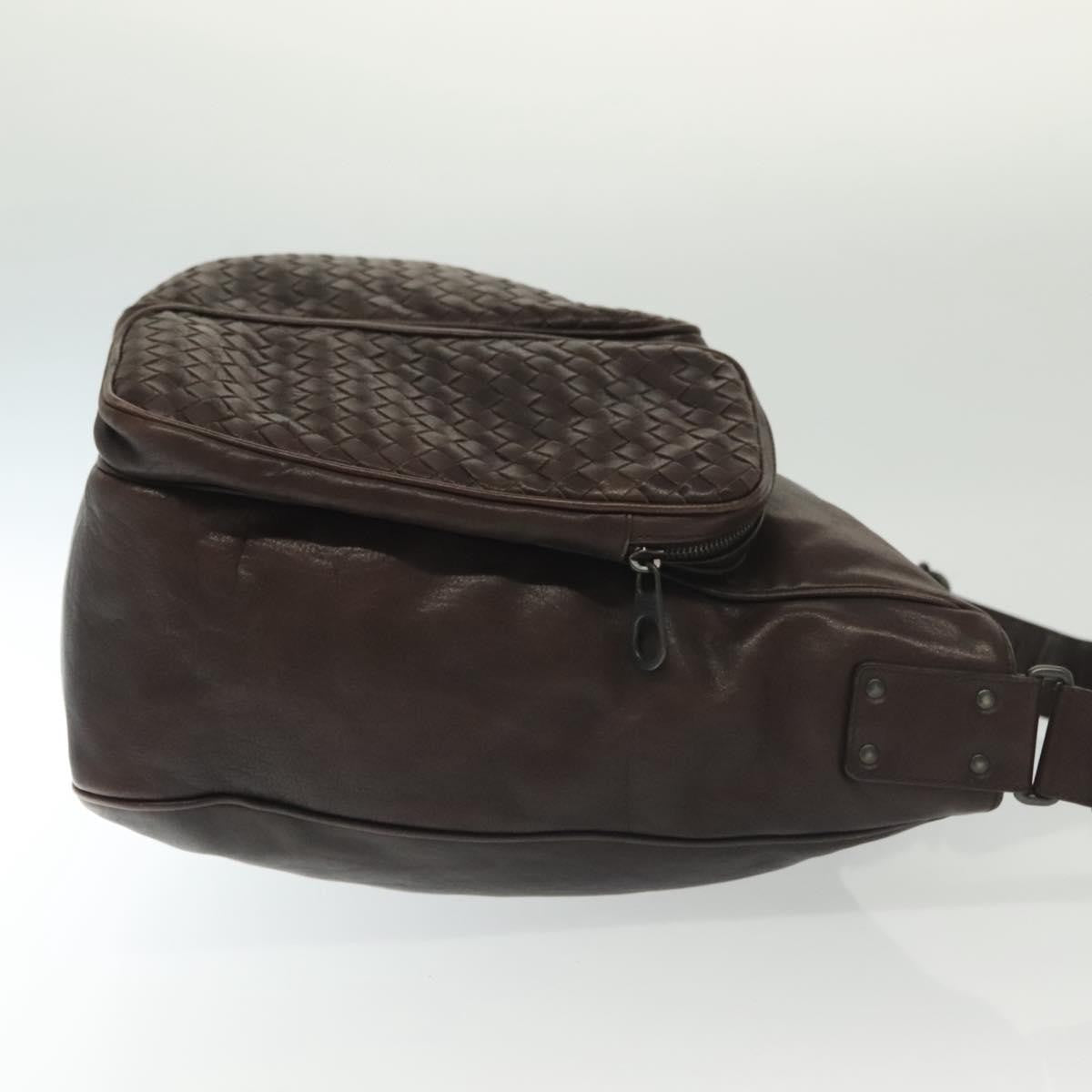 Bottega Veneta Intrecciato Shoulder Leather Brown Leather Shoulder Bag Bag (Pre-Owned)