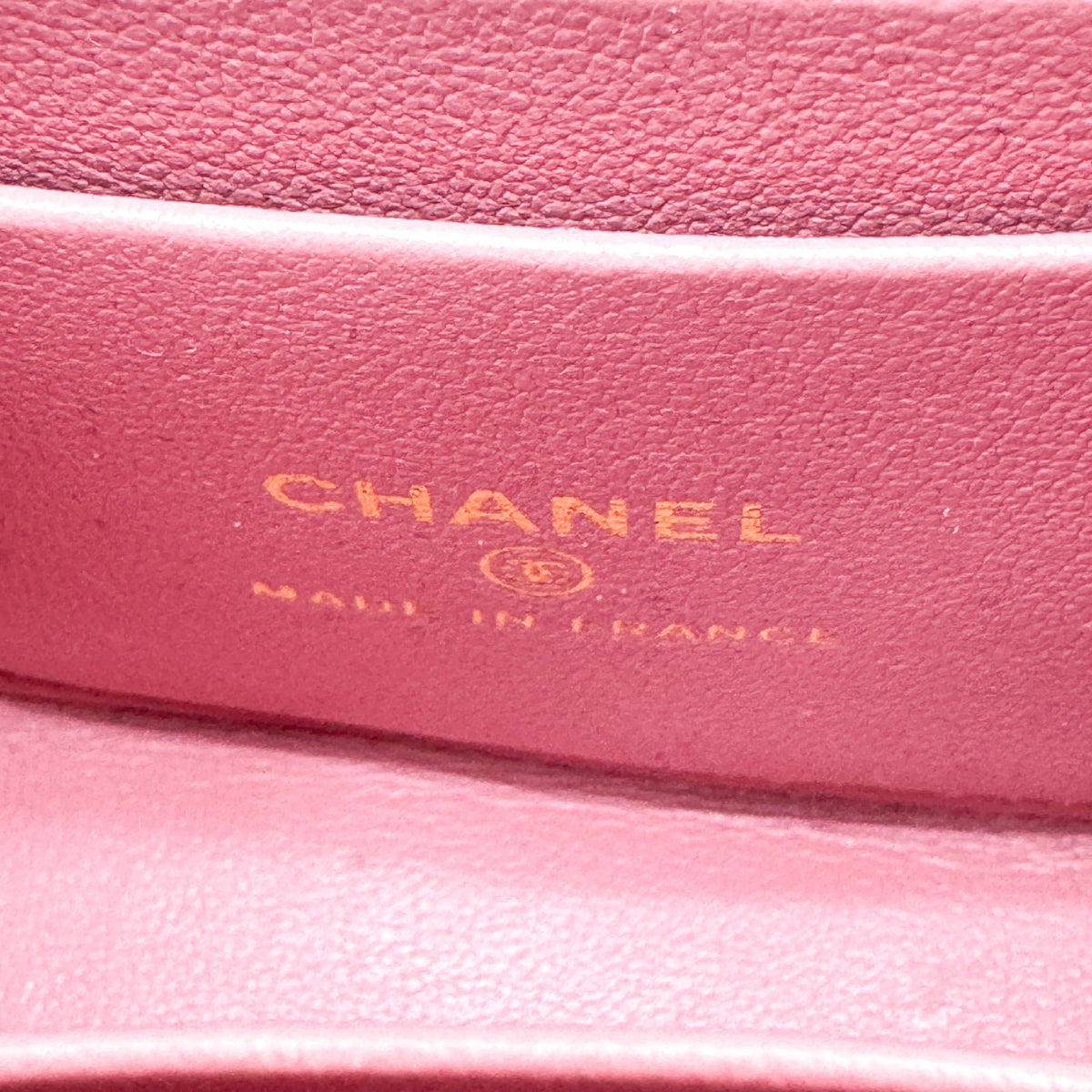 Chanel Square Classic Flap Top Handle Clutch With Chain Quilted Lambskin Pink Leather Clutche & Pouche Bag (Pre-Owned)