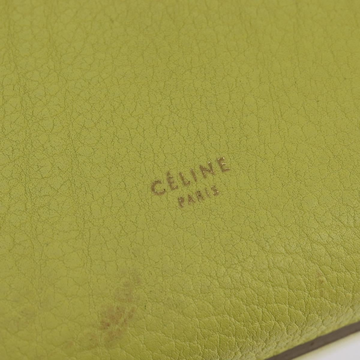 Celine Tie Knot Smooth Leather Yellow Leather Bag (Pre-Owned)