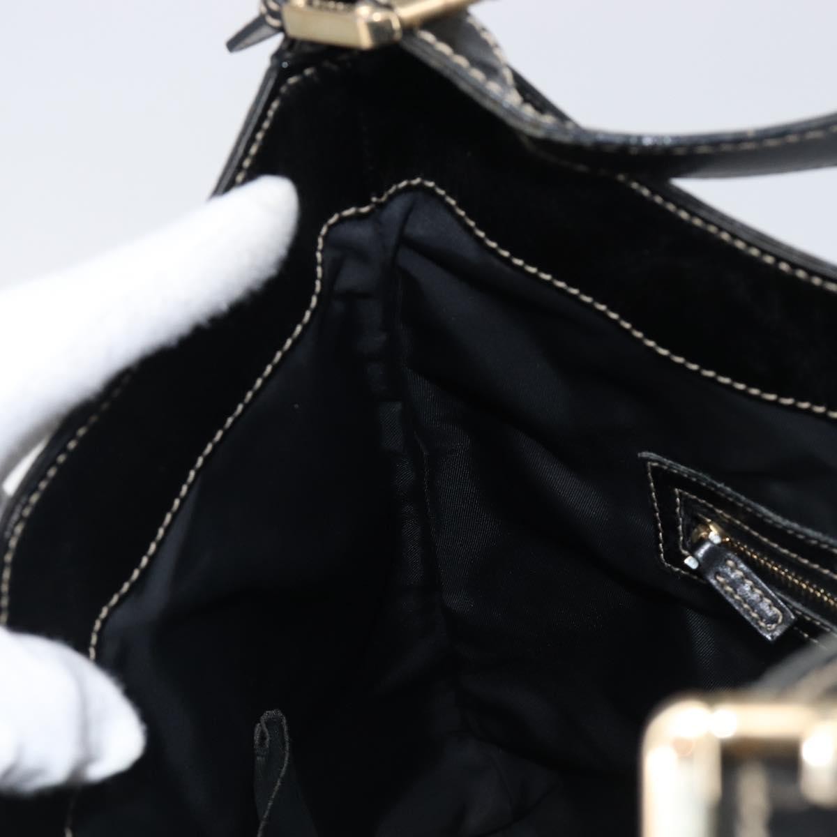 Gucci Britt Web Hobo Dialux Coated Canvas Black Canvas Shoulder Bag Bag (Pre-Owned)