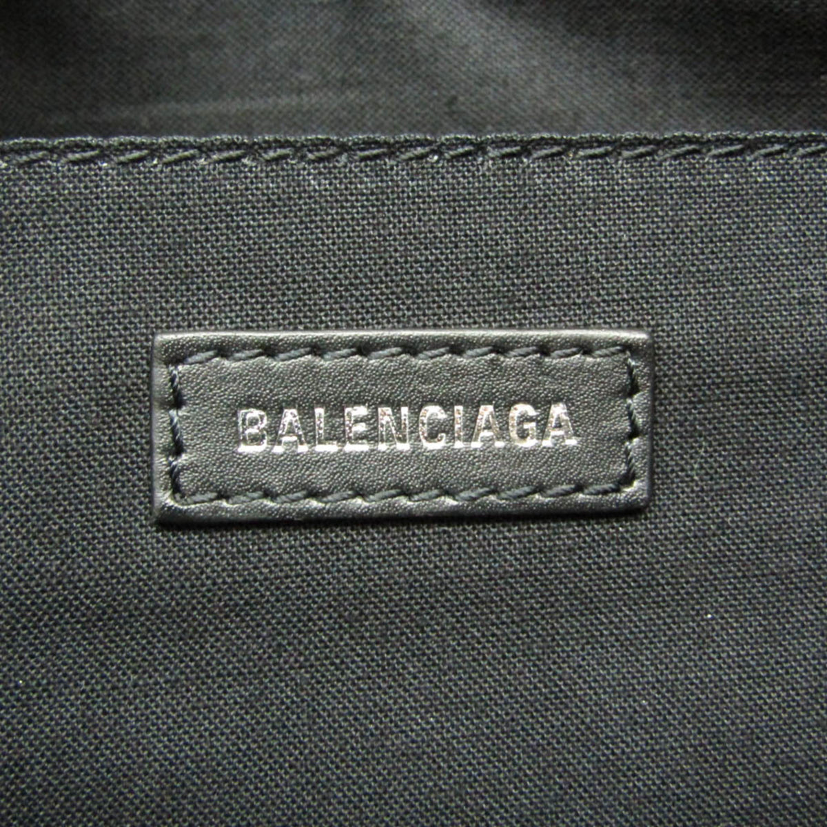 Balenciaga Navy Zip Canvas And Leather Ecru Canvas Clutche & Pouche Bag (Pre-Owned)
