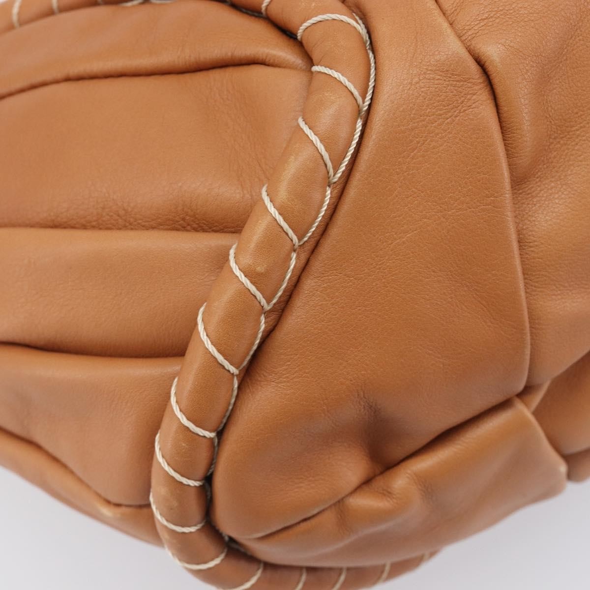 Celine Shoulder Leather Brown Leather Shoulder Bag Bag (Pre-Owned)